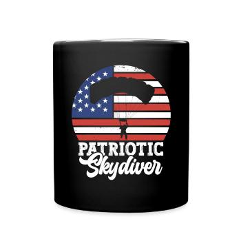 Parachutiste patriotique. États-Unis - Mug uni - noir - Devant