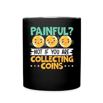 Münzsammler Numismatiker Münzsammeln - Tasse einfarbig - Schwarz - Vorne