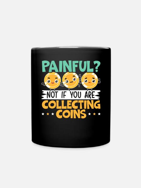 Münzsammler Numismatiker Münzsammeln - Tasse einfarbig - Schwarz
