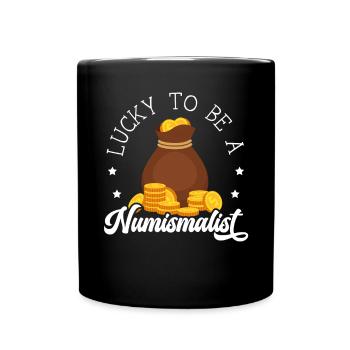 Collecte de pièces de collection numismate - Mug uni - noir - Devant