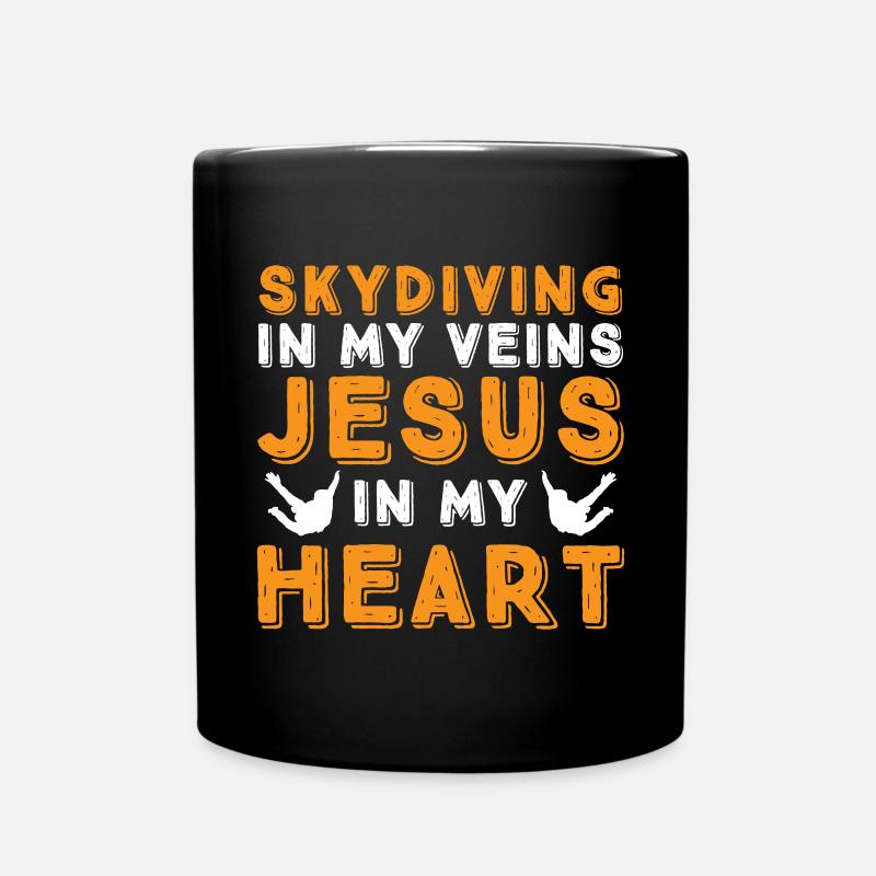 Parachutisme et Jésus. Parachutisme. - Mug uni - noir
