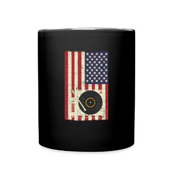 Collectionneur et collectionneur de LP américains - Mug uni - noir - Devant