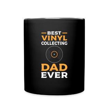 Le meilleur père collectionneur de disques vinyles de tous - Mug uni - noir - Devant