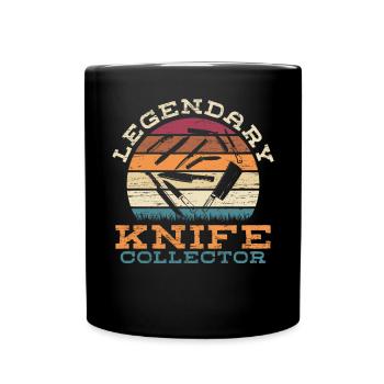 Legendärer Messersammler Messer sammeln - Tasse einfarbig - Schwarz - Vorne