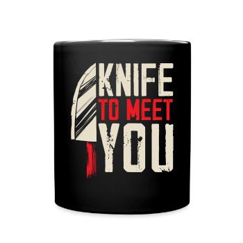Messer, um Sie zu treffen Messermacher Messer sammeln - Tasse einfarbig - Schwarz - Vorne