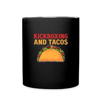 Kickboxen Und Tacos. Mexikanischer Kickboxer. - Tasse einfarbig - Schwarz - Vorne