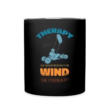 Strand-Kite Windracer Land-Kite Kite-Strandsegler - Tasse einfarbig - Schwarz - Vorne
