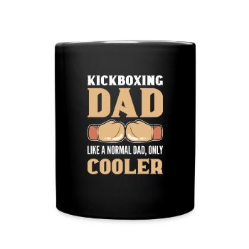Kickboxer father. Martial Arts Fighter Dad. - Full Colour Mug - black - Front