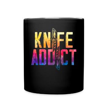 Messer süchtig Messer sammeln Messer Sammler - Tasse einfarbig - Schwarz - Vorne