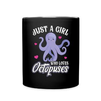 Ein Oktopus Kann 8 Personen Gleichzeitig Schlagen - Tasse einfarbig - Schwarz - Vorne