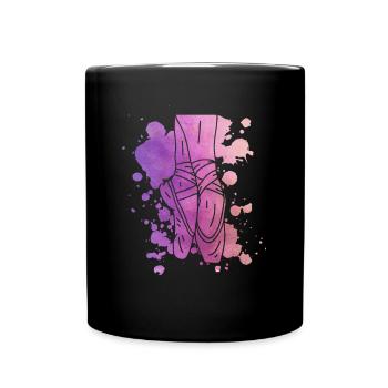 Aquarelles de ballerine - Danseuse de ballet - Mug uni - noir - Devant