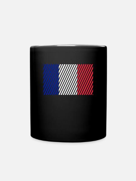 Français drapeau - Mug uni - noir
