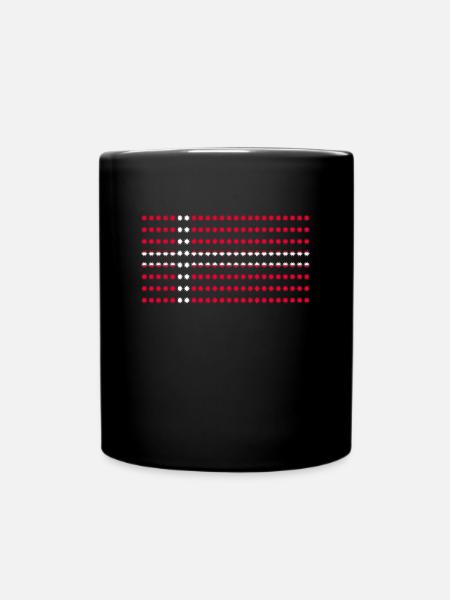 Dänemark Flagge - Tasse einfarbig - Schwarz