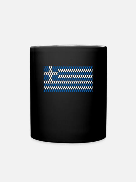 Griechenland Flagge - Tasse einfarbig - Schwarz