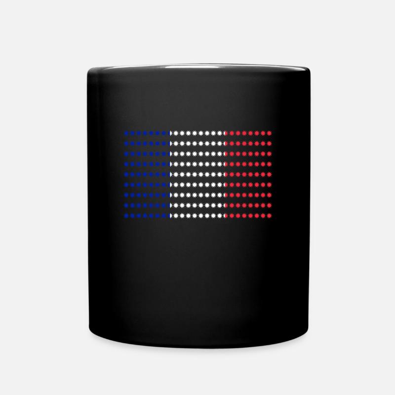 Français drapeau - Mug uni - noir