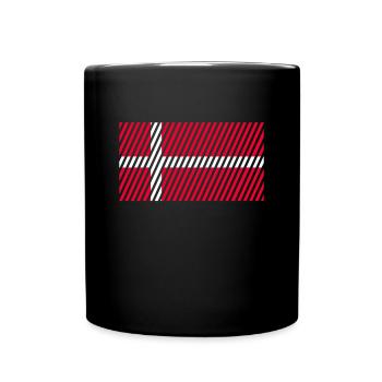 Drapeau du Danemark - Mug uni - noir - Devant