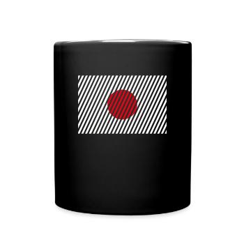 Japan Flagge - Tasse einfarbig - Schwarz - Vorne