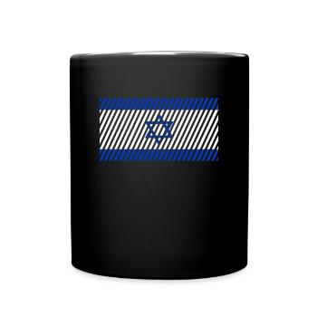 Drapeau d’Israël - Mug uni - noir - Devant