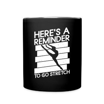 Rappel aux étirements - danseur de ballet - Mug uni - noir - Devant