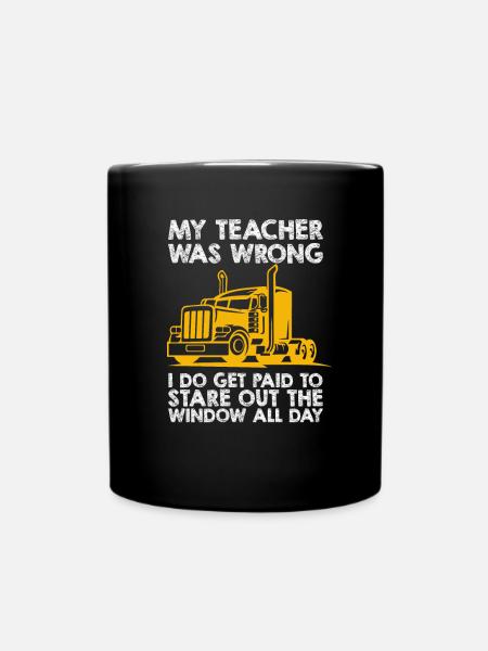 LKW Fahrer Truck Lastwagen Spruch Beruf Trucker - Tasse einfarbig - Schwarz