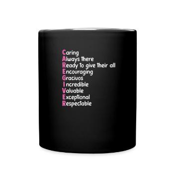 Altenpfleger Geschenk Betreuer - Tasse einfarbig - Schwarz - Vorne