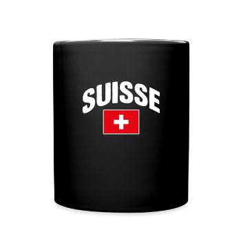 Suisse - Mug uni - noir - Devant