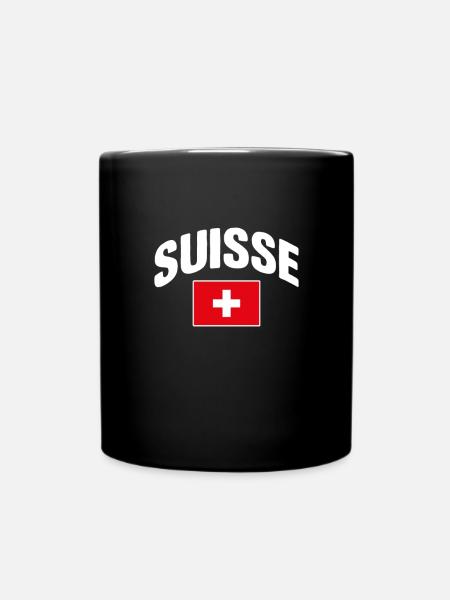 Schweiz - Tasse einfarbig - Schwarz