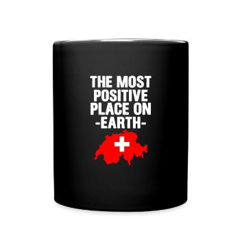 Suisse - Mug uni - noir - Devant
