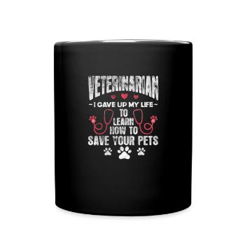 Vétérinaire vétérinaire Cadeau vétérinaire - Mug uni - noir - Devant