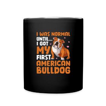 American Bulldog - Tasse einfarbig - Schwarz - Vorne