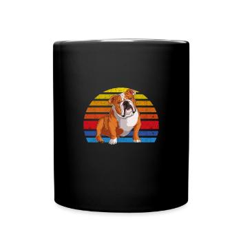 American Bulldog - Tasse einfarbig - Schwarz - Vorne