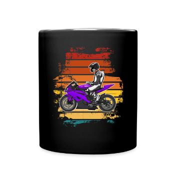 Motorcycle Lifestyle / Motorrad / Motorräder biker - Tasse einfarbig - Schwarz - Vorne