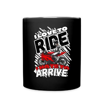 Motorcycle Lifestyle / Motorrad / Motorräder biker - Tasse einfarbig - Schwarz - Vorne
