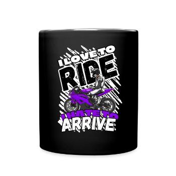 Motorcycle Lifestyle / Motorcycle / Motorcycle biker - Full Colour Mug - black - Front