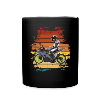 Motorcycle Lifestyle / Motorcycle / Motorcycle biker - Full Colour Mug - black - Front