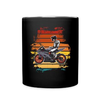 Motorcycle Lifestyle / Motorcycle / Motorcycle biker - Full Colour Mug - black - Front