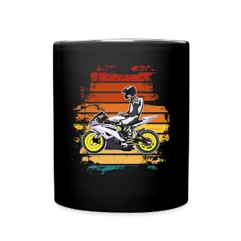 Motorcycle Lifestyle / Motorcycle / Motorcycle biker - Full Colour Mug - black - Front