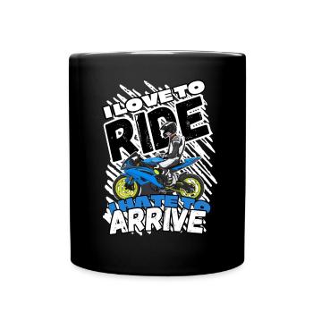 Moto Lifestyle / Moto / Moto motard - Mug uni - noir - Devant
