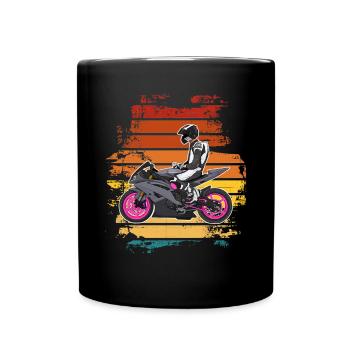 Motorcycle Lifestyle / Motorcycle / Motorcycle biker - Full Colour Mug - black - Front