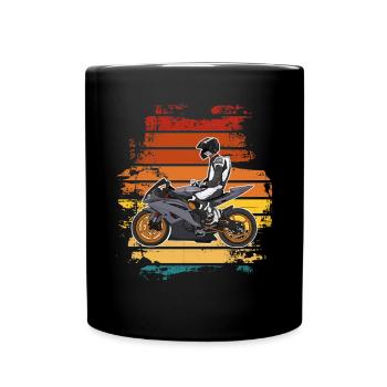 Motorcycle Lifestyle / Motorrad / Motorräder biker - Tasse einfarbig - Schwarz - Vorne