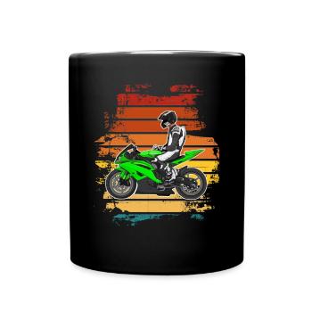 Motorcycle Lifestyle / Motorrad / Motorräder biker - Tasse einfarbig - Schwarz - Vorne