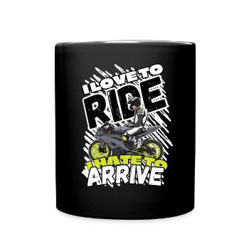 Motorcycle Lifestyle / Motorcycle / Motorcycle biker - Full Colour Mug - black - Front