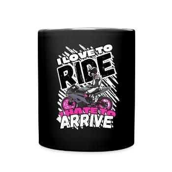Motorcycle Lifestyle / Motorcycle / Motorcycle biker - Full Colour Mug - black - Front