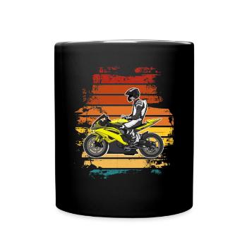 Motorcycle Lifestyle / Motorrad / Motorräder biker - Tasse einfarbig - Schwarz - Vorne