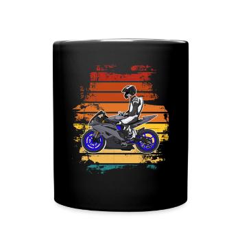 Motorcycle Lifestyle / Motorcycle / Motorcycle biker - Full Colour Mug - black - Front