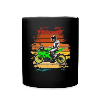 Motorcycle Lifestyle / Motorcycle / Motorcycle biker - Full Colour Mug - black - Front