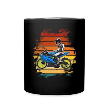 Moto Lifestyle / Moto / Moto motard - Mug uni - noir - Devant