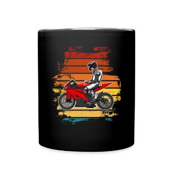 Motorcycle Lifestyle / Motorcycle / Motorcycles biker - Full Colour Mug - black - Front