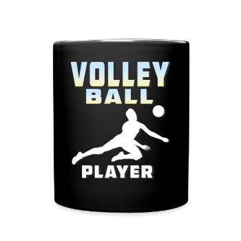 VOLLEYBALL PLAYER - Full Colour Mug - black - Front