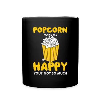 Popcorn Movie Nights Rice Snack Movie Night - Full Colour Mug - black - Front